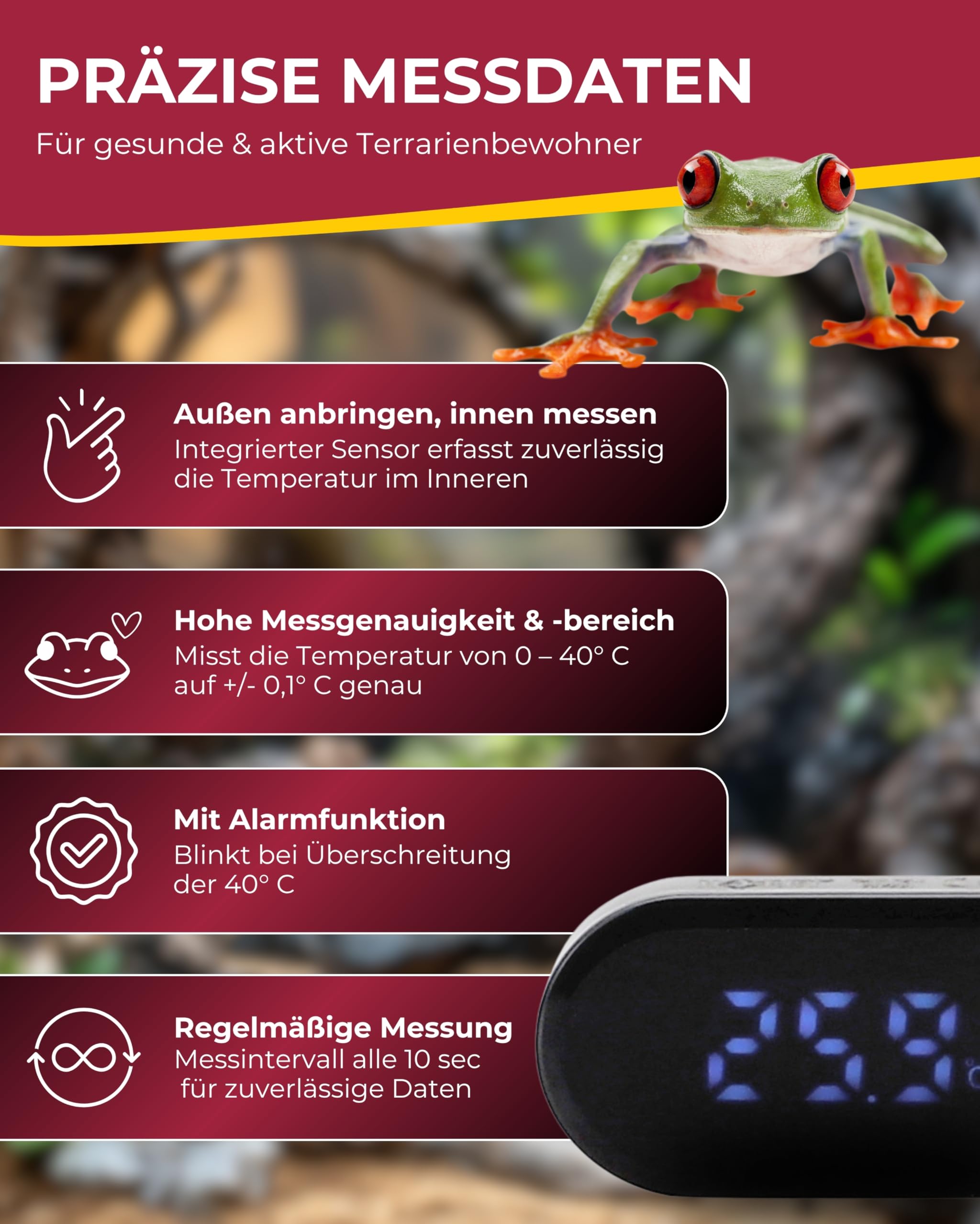 Hobby LED Thermometer digitales Thermometer mit Alarm