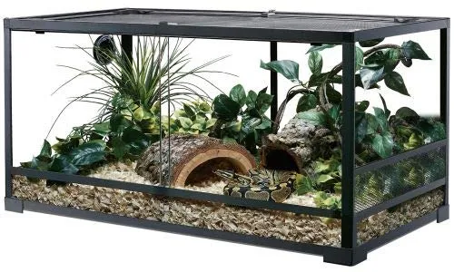 ReptiZoo RK0214 Glas-Terrarium 90x45x45 cm Schiebetüren