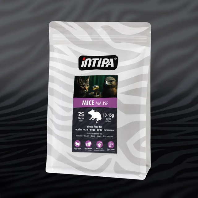 intipa Mäuse 10-15 g Frostmäuse 25 Stück für Schlangen