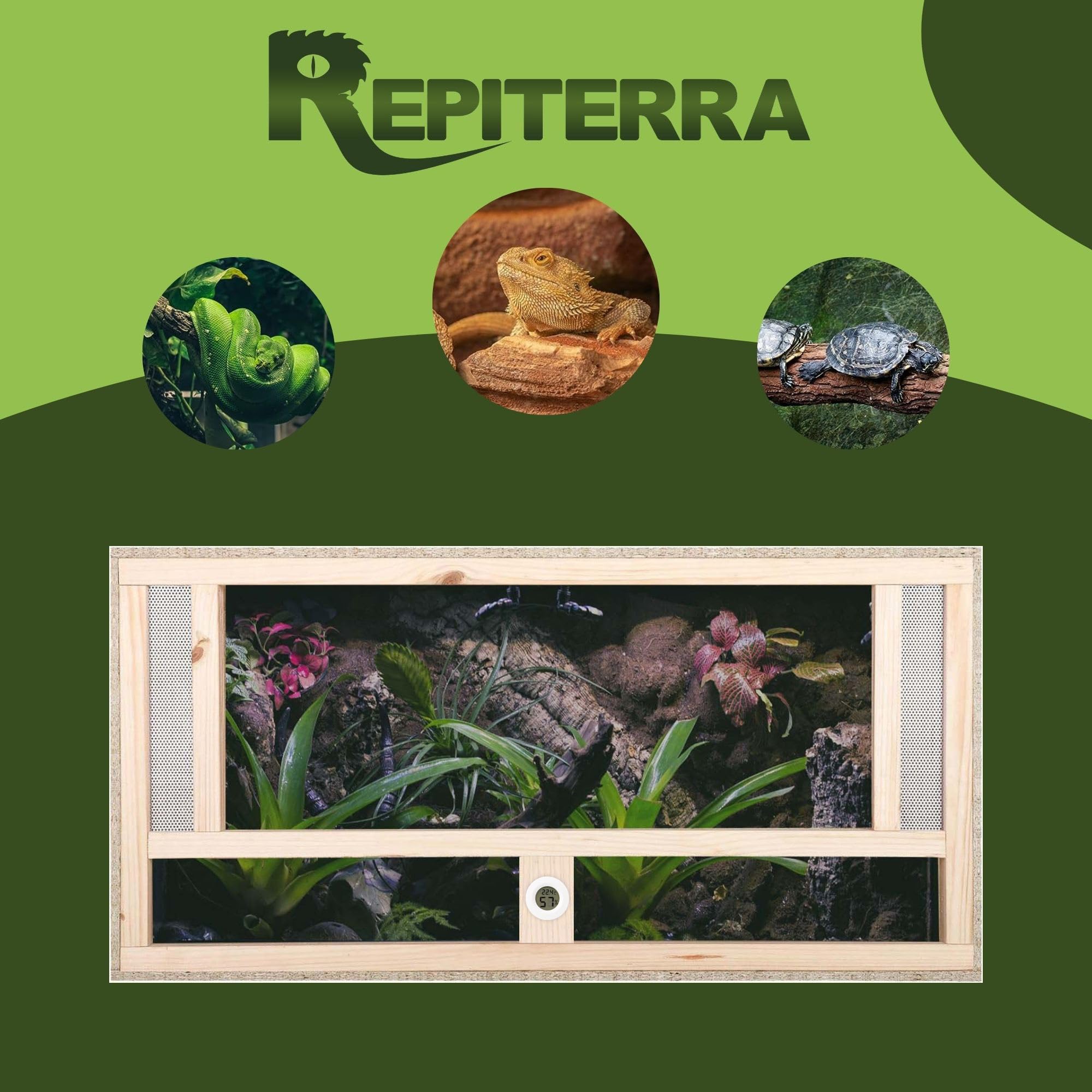 Repiterra Holzterrarium Frontbelüftung 100x40x40 cm OSB