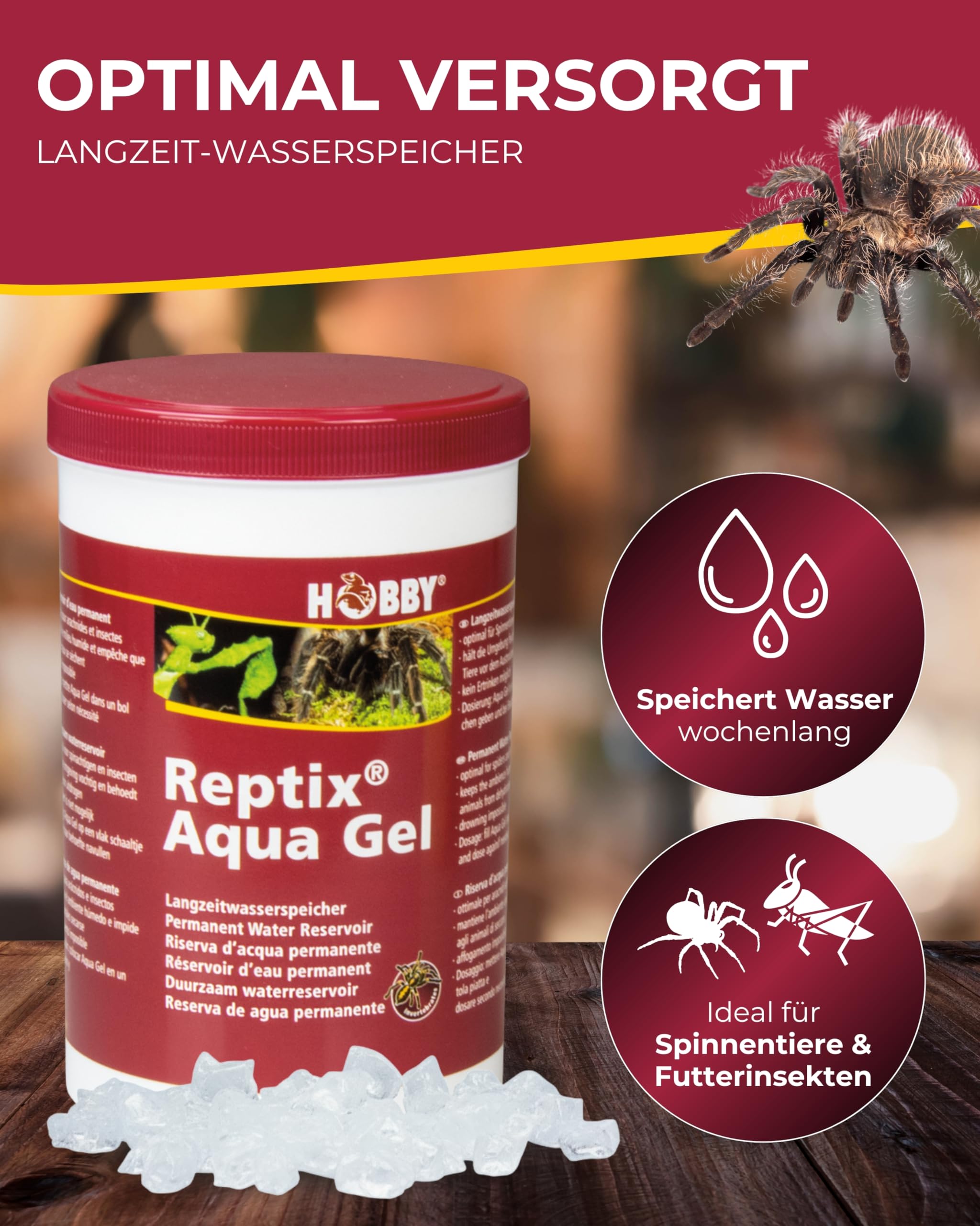 Hobby Reptix Aqua Gel Wasserspeicher 1000 ml sicher