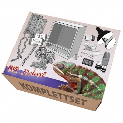M&S Reptilien Komplettset Deluxe Chamäleon Terrarium-Set Holz