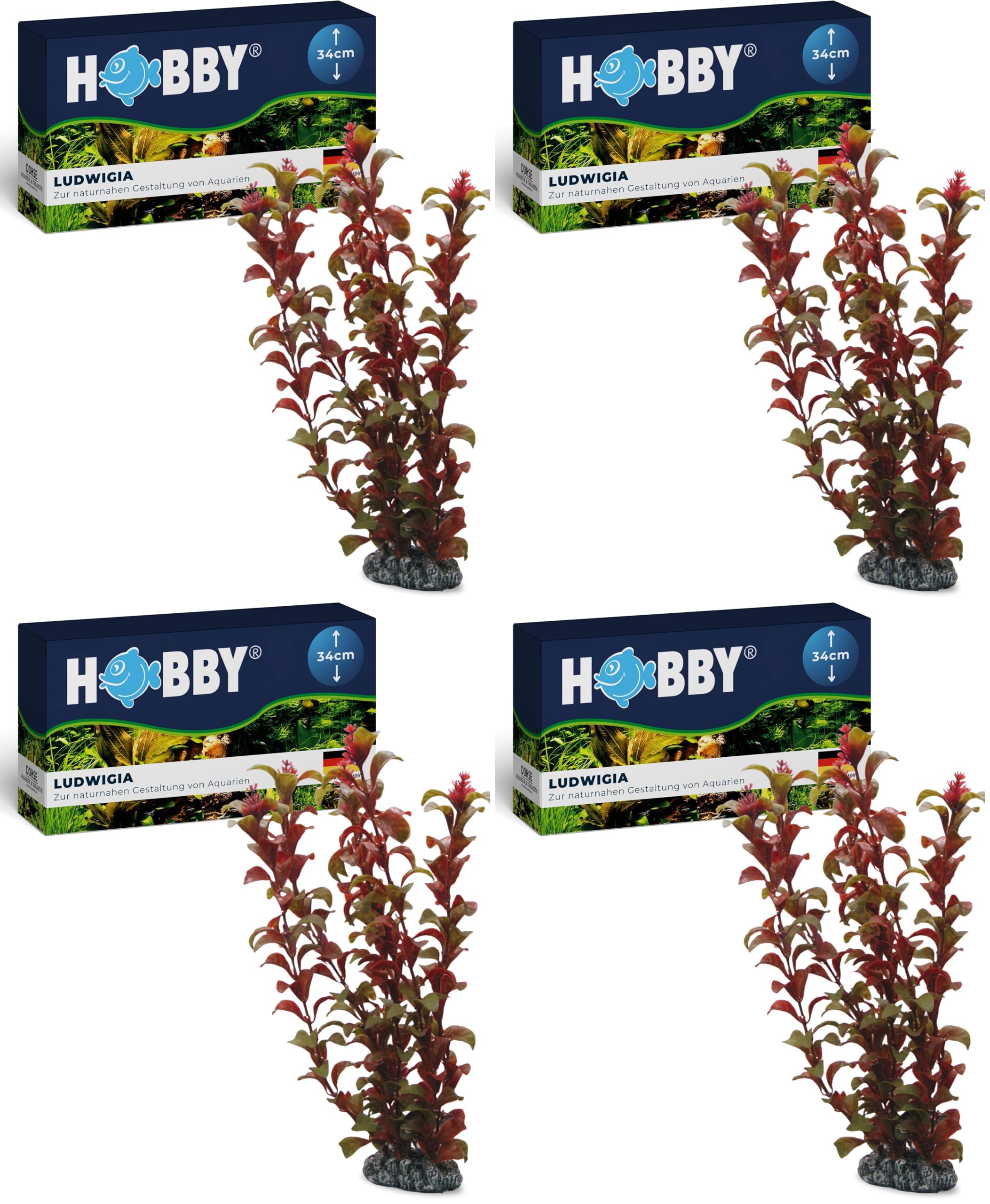 Hobby Ludwigia Kunstpflanze 60 cm Aquaristik Felsen