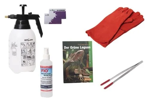 M&S Reptilien Leguan Handlingset Pflegeset mit UV-Messer