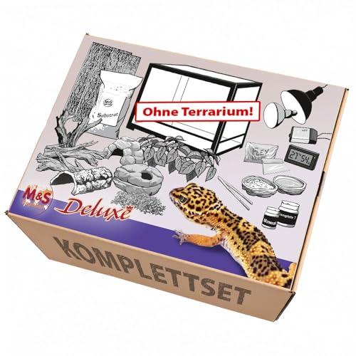 M&S Reptilien Komplettset Deluxe Leopardgecko Zubehör 100x50x50