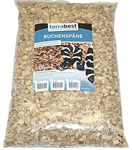 Terrabest Buchenspäne Mittel 2-6mm Bodengrund 10 Liter