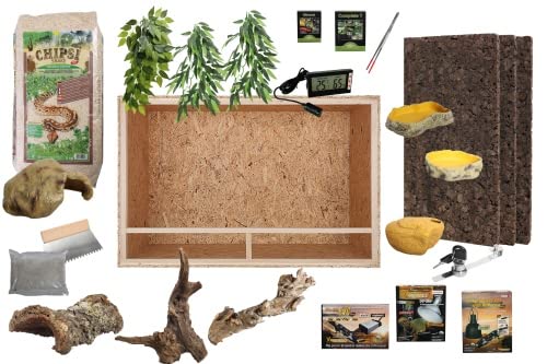 M&S Reptilien Komplettset Deluxe Leopardgecko Zubehör 100x50x50