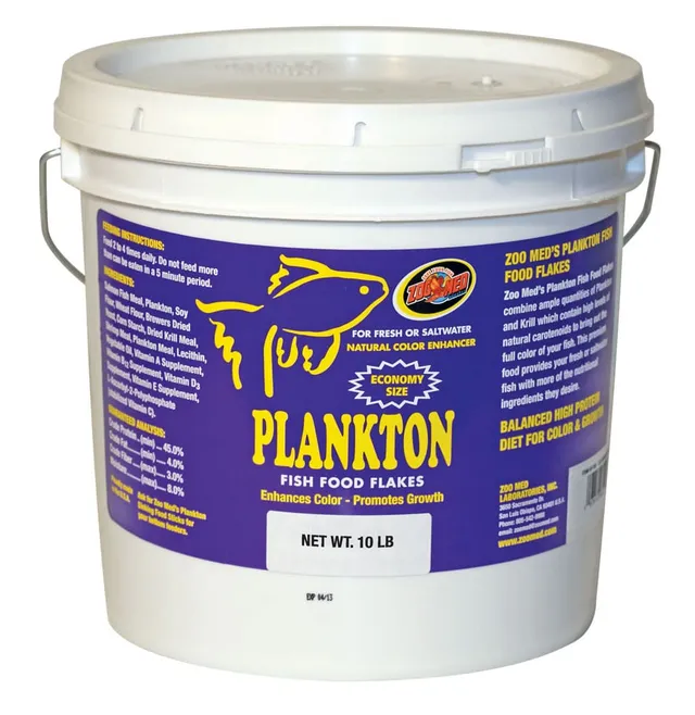 Zoo Med Plankton Fischfutter Flocken 10lb Großpackung