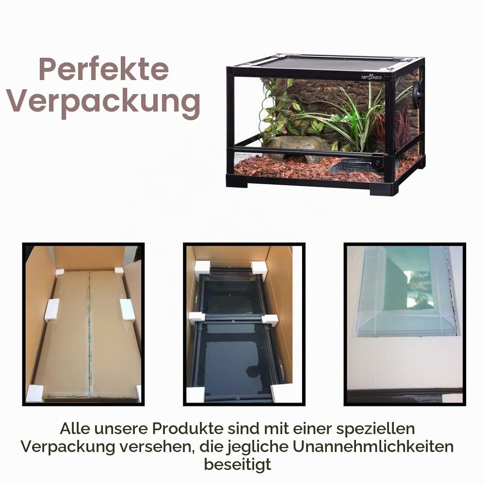 ReptiZoo RK0110NS Glasterrarium 45x45x60 cm Schwenktür hoch