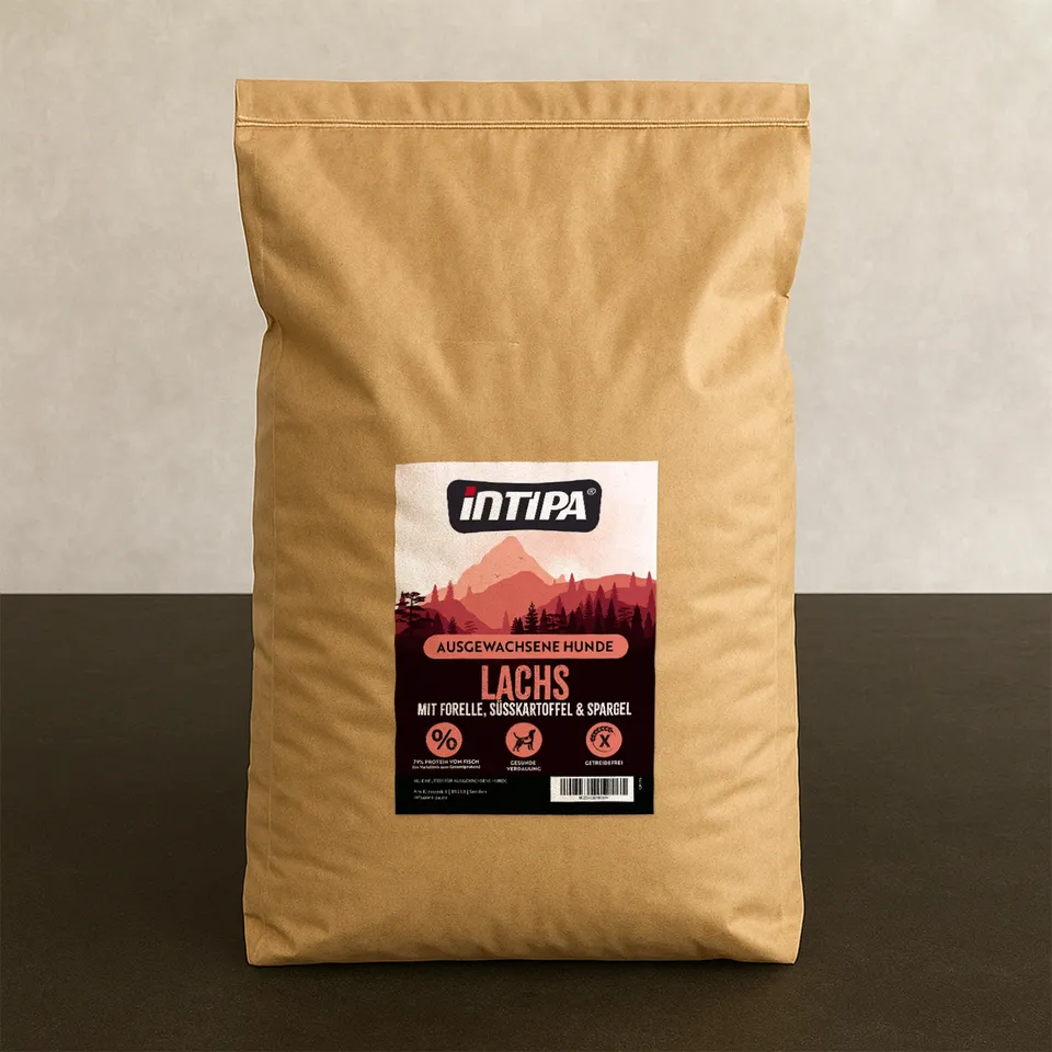 intipa DOG Lachs-Forelle Trockenfutter 15 kg Fisch