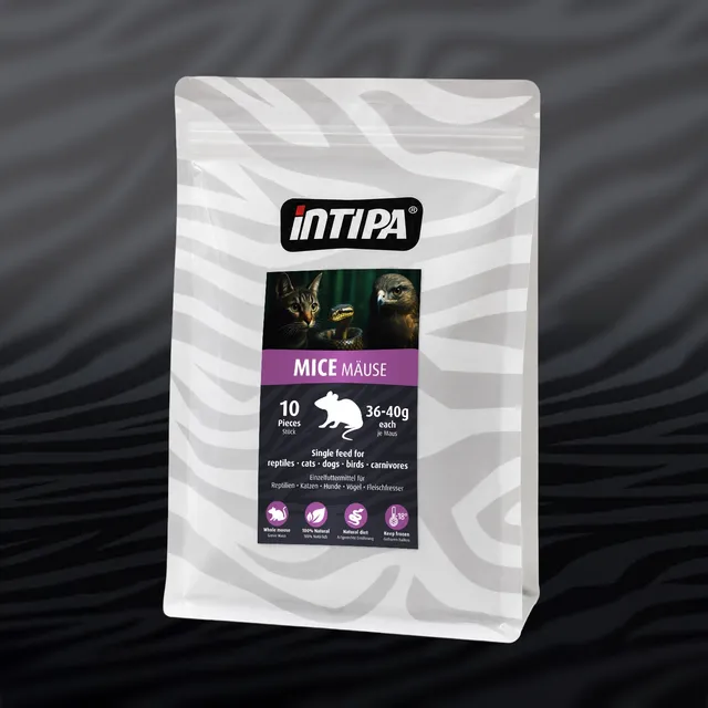 intipa Frostmäuse 36-40 g Frostfutter 10 Stück groß