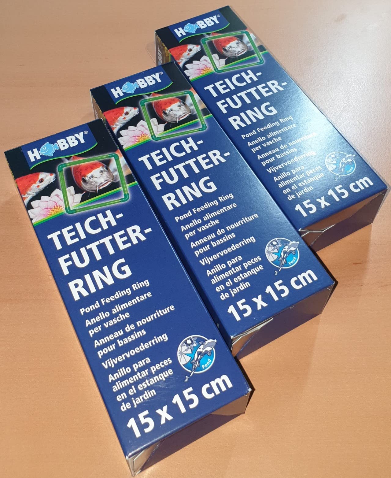 Hobby Teichfutterring Futterring 15x15 cm grün