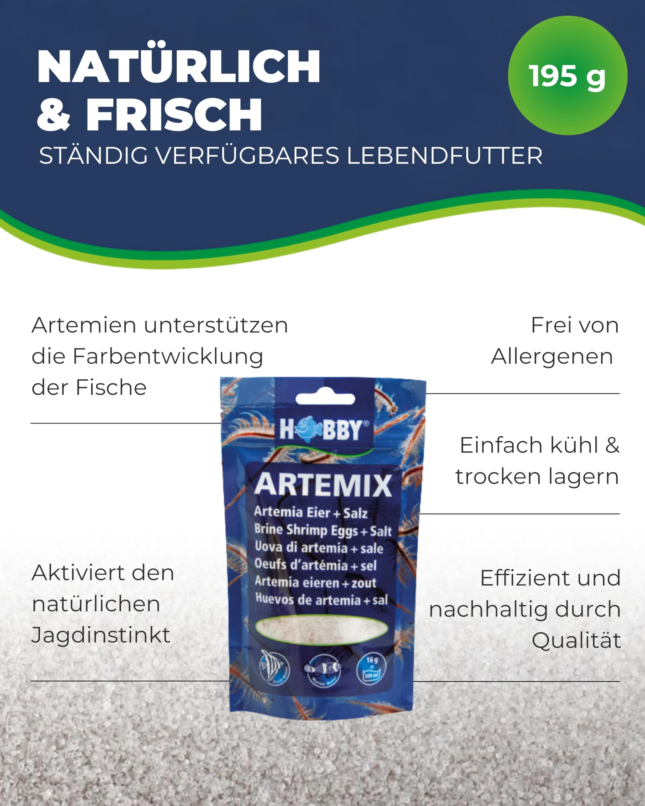 Hobby Artemix Artemia-Eier mit Salz 195 g