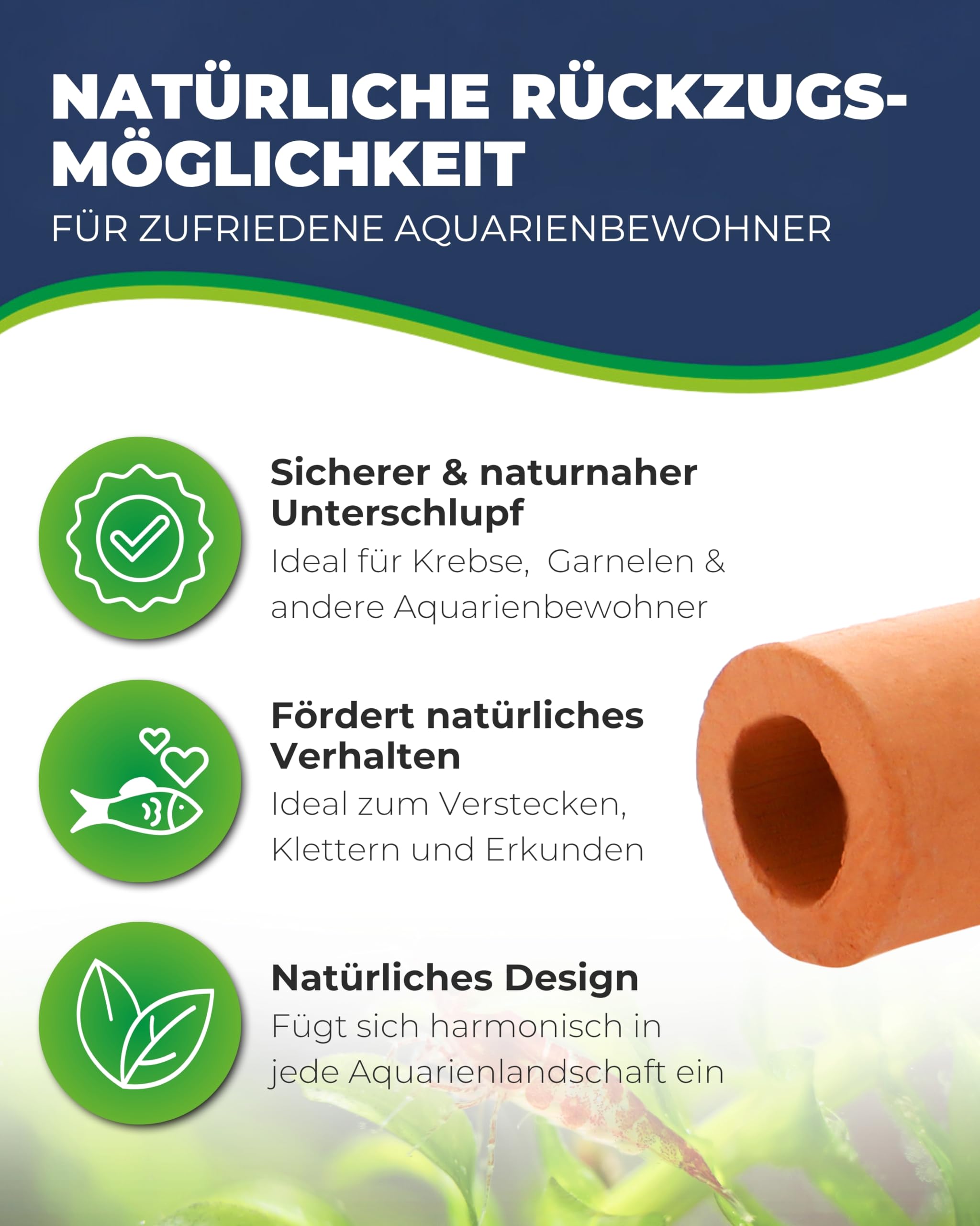 Hobby Prawn Tube Garnelenhöhle 1,5x5 cm rot