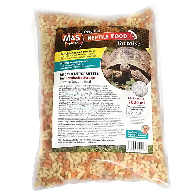 M&S Reptilien Tortoise Schildkrötenfutter 2000 ml Pellets