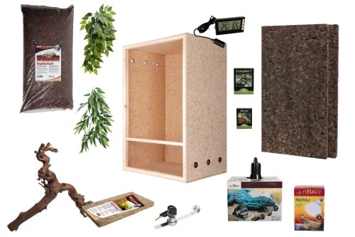 M&S Reptilien Chamäleon Terrarium-Set Holz Variante hoch