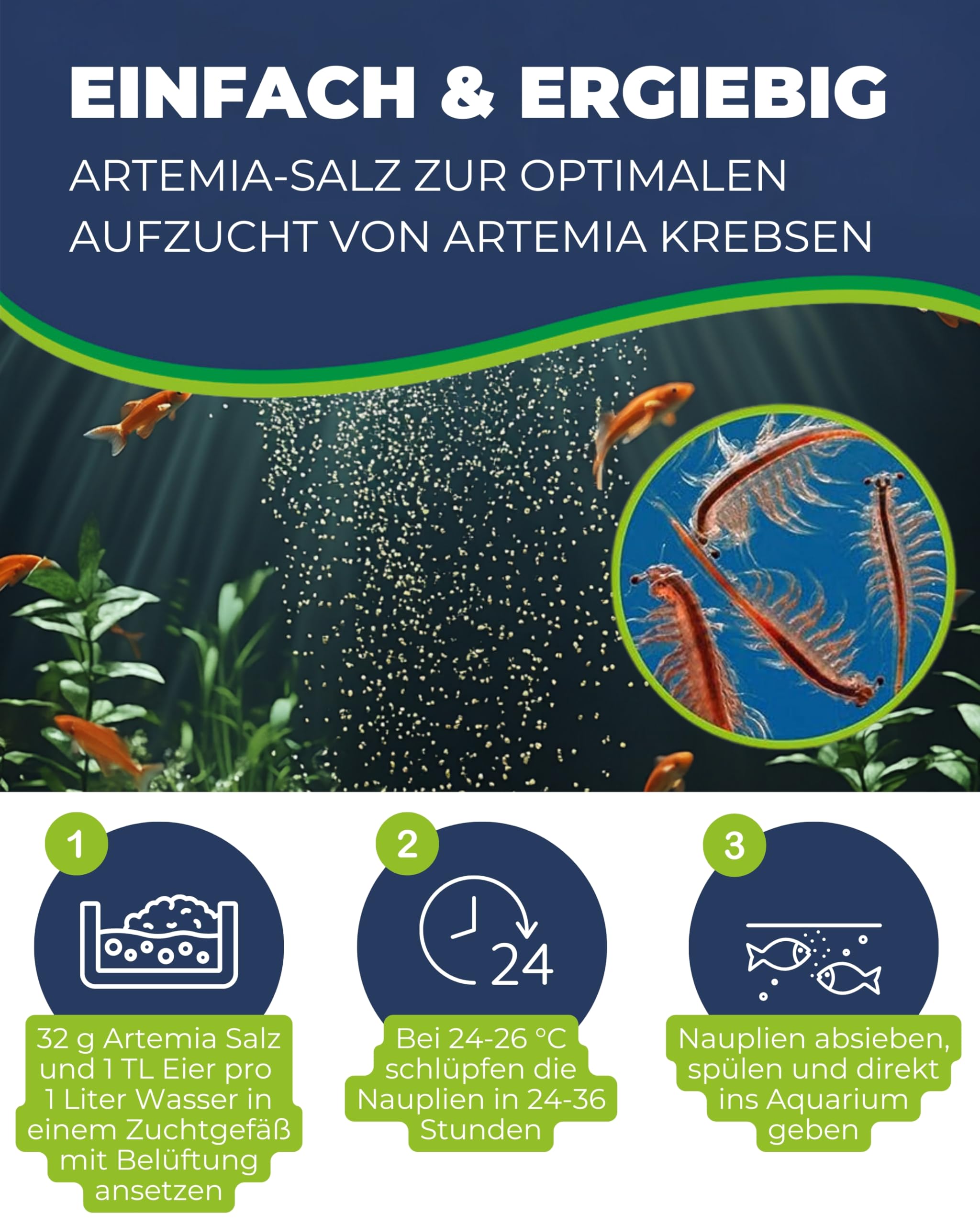 Hobby Artemia Salz 195g Lebendfutter-Zucht Spezialsalz