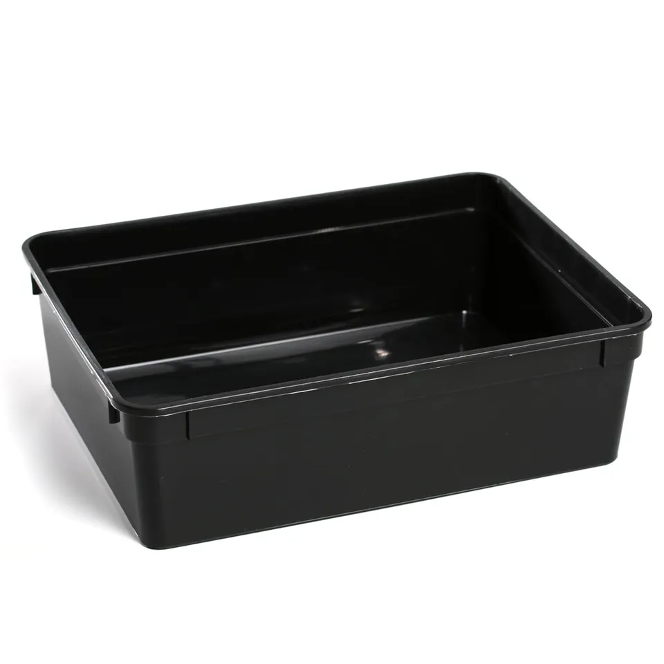 M&S Reptilien Kunststoffbox schwarz 24x18x7,5 cm ohne Deckel