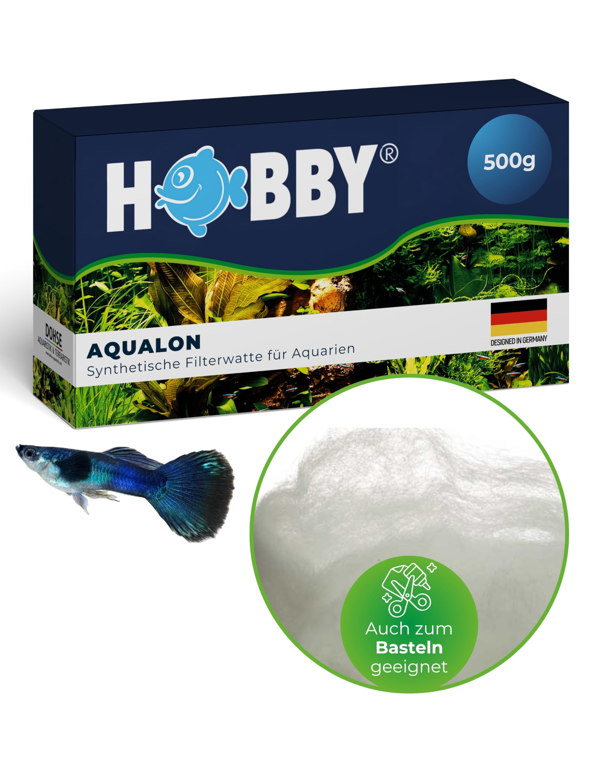 Hobby Aqualon 20400 Filterwatte 1000 g vollsynthetisch