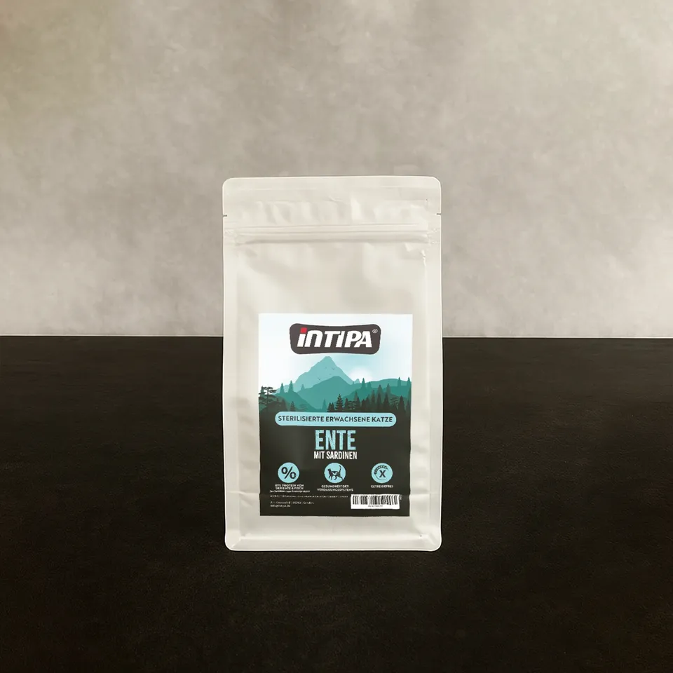 intipa CAT Ente mit Sardinen Katzenfutter trocken 300 g Fisch