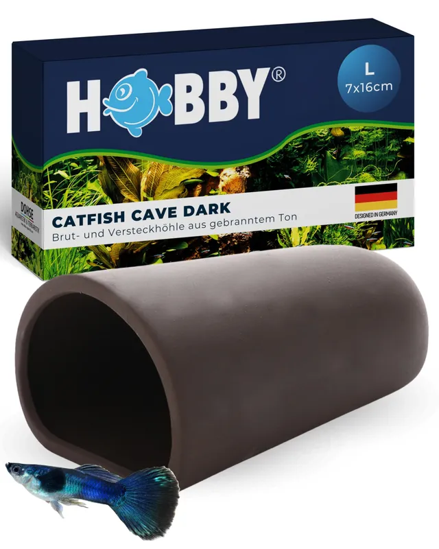 Hobby Catfish Cave L Welshöhle 7x16 cm dunkel