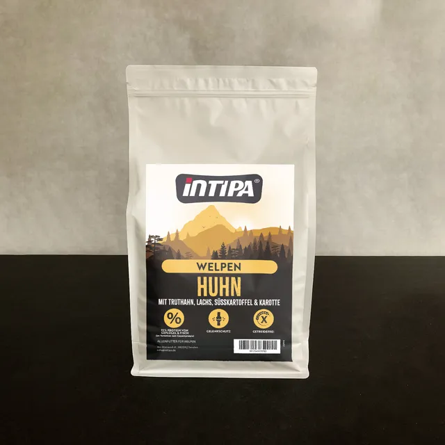 intipa DOG Welpen Trockenfutter Huhn Lachs 2 kg