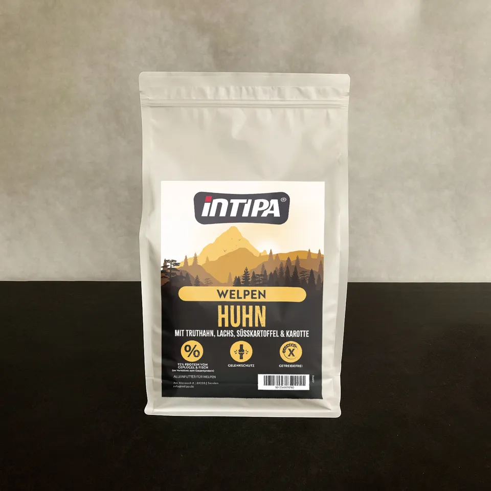 intipa DOG Welpen Trockenfutter Huhn Lachs 2 kg