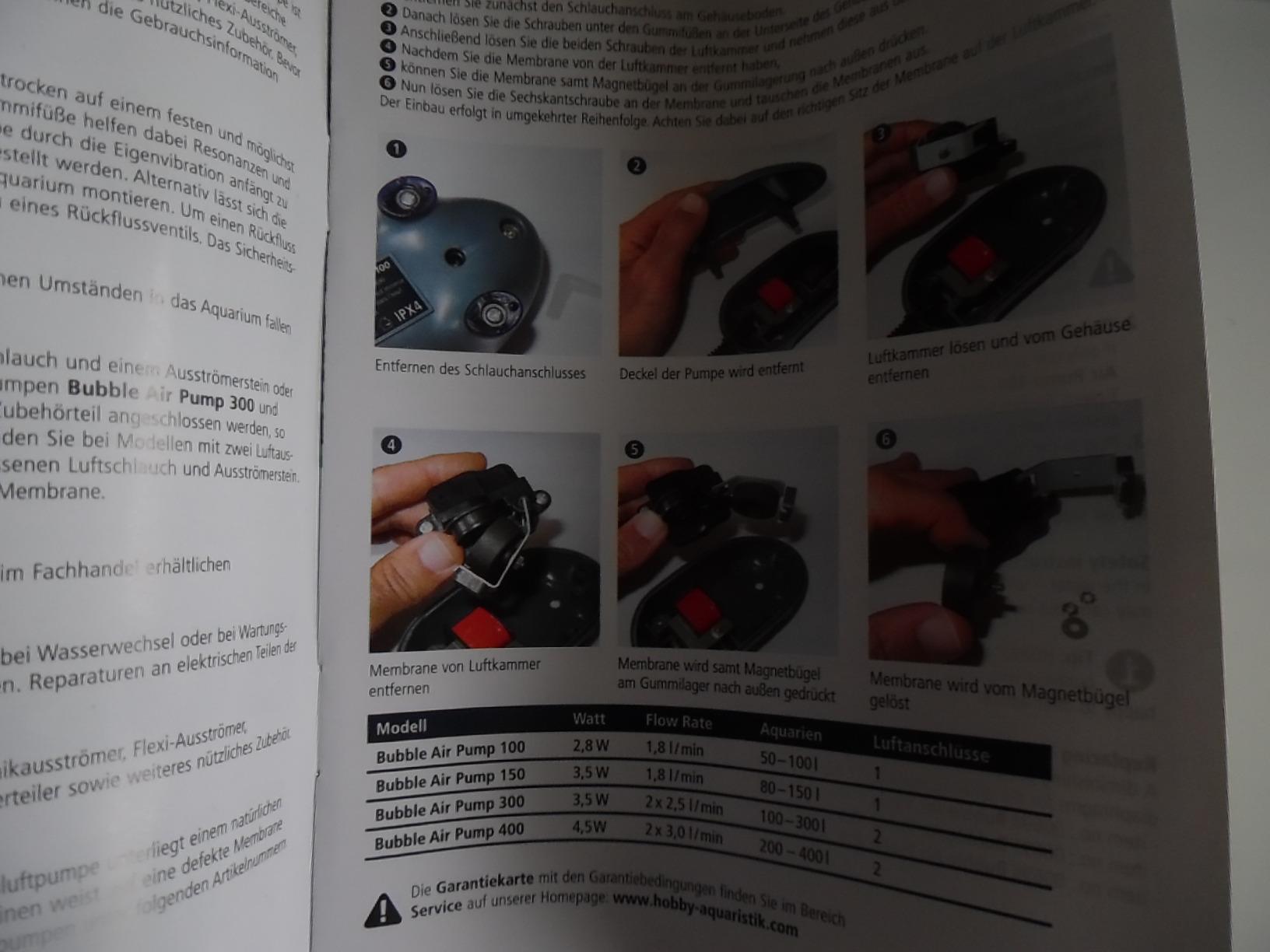Hobby Bubble Air Pump 100 Luftpumpe 50-100 l leise