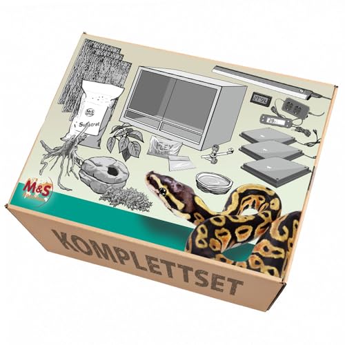 M&S Reptilien Königspython Komplettset 150x60x60cm Holzterrarium