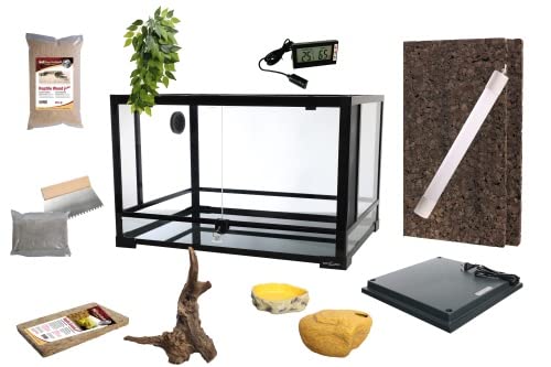 M&S Reptilien Komplettset kleine Nattern Terrarium-Set 91,5x46x46 Glas
