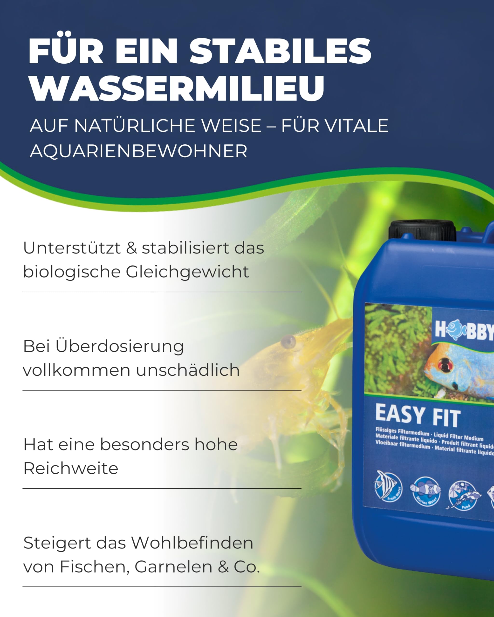 Hobby Easy Fit Flüssigfilter 5.000 ml Wasseraufbereiter