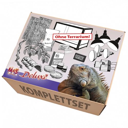 M&S Reptilien Komplettset Deluxe Leguane Terrarium-Set ohne Becken