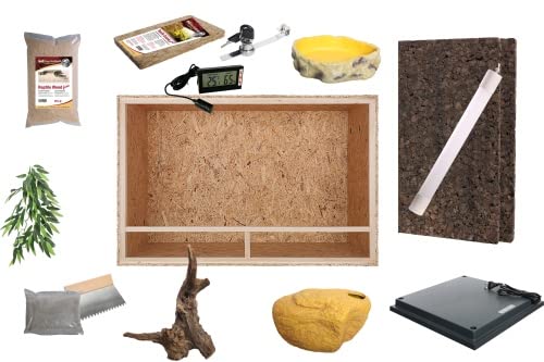 M&S Reptilien Komplettset Königspython Terrarium 100x50x50 Holz