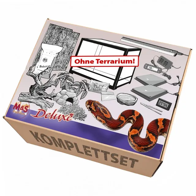 M&S Reptilien Komplettset Deluxe Natter Zubehör-Set ohne Terrarium