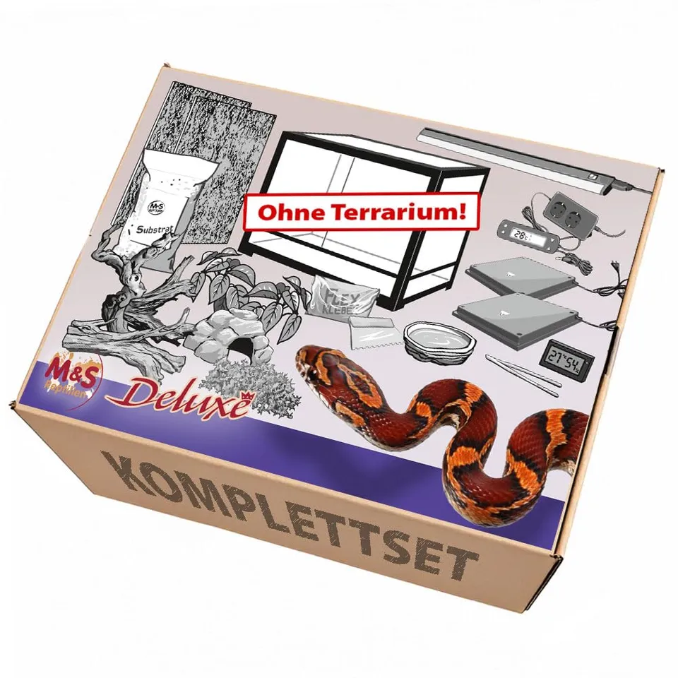 M&S Reptilien Komplettset Deluxe Natter Zubehör-Set ohne Terrarium