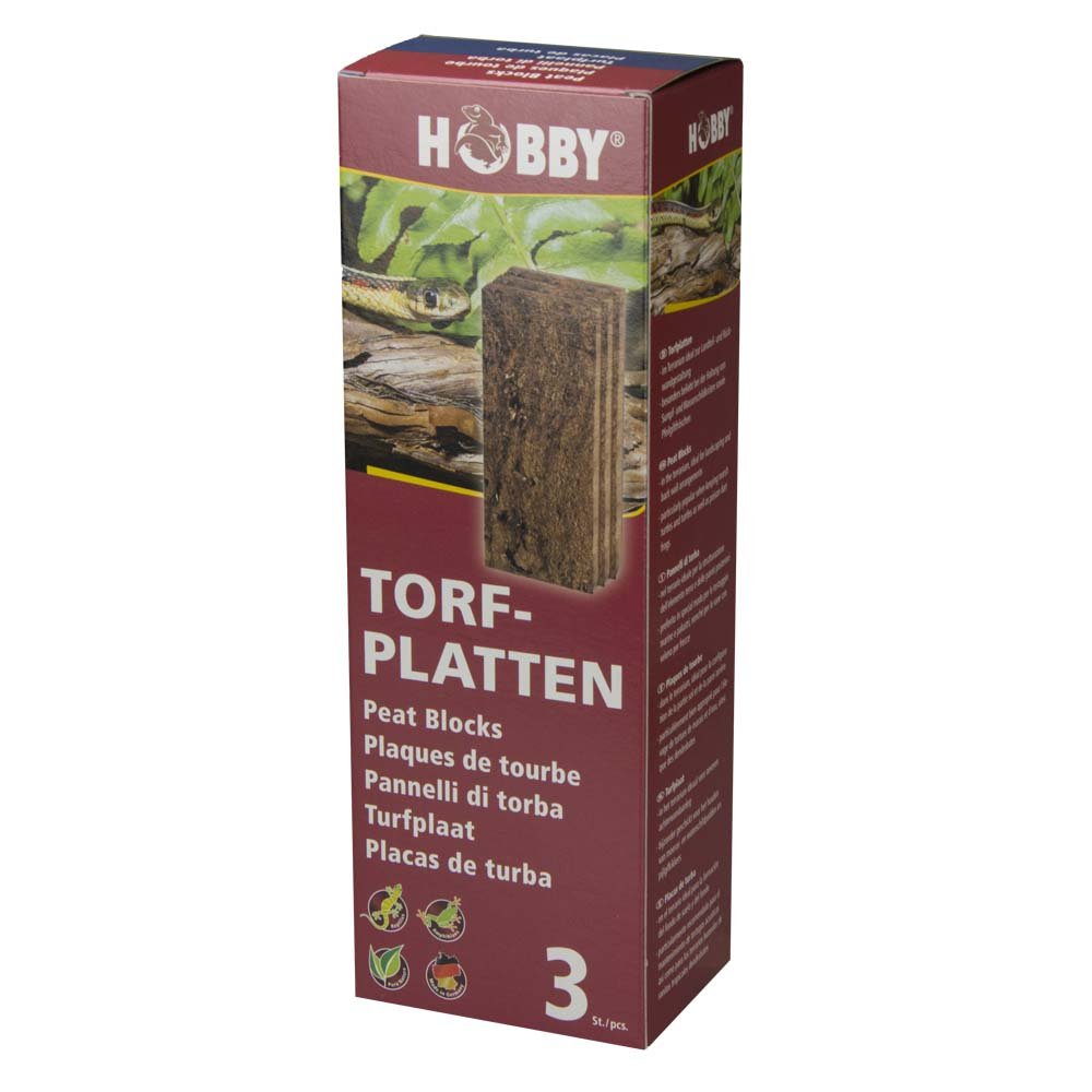 Hobby Torfplatten Aquarium 3 Stück 8x20 cm Naturtorf
