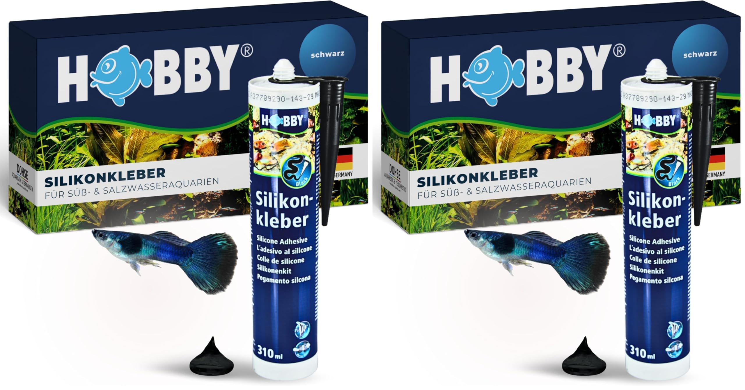 Hobby Aquaristik Silikonkleber Aquarium-Silikon 310 ml schwarz