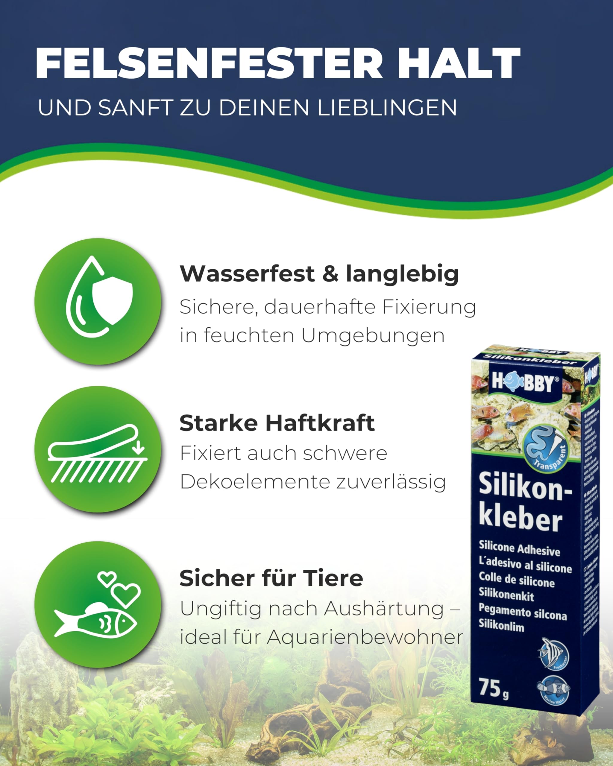 Hobby Silikonkleber Aquariensilikon 75 g transparent