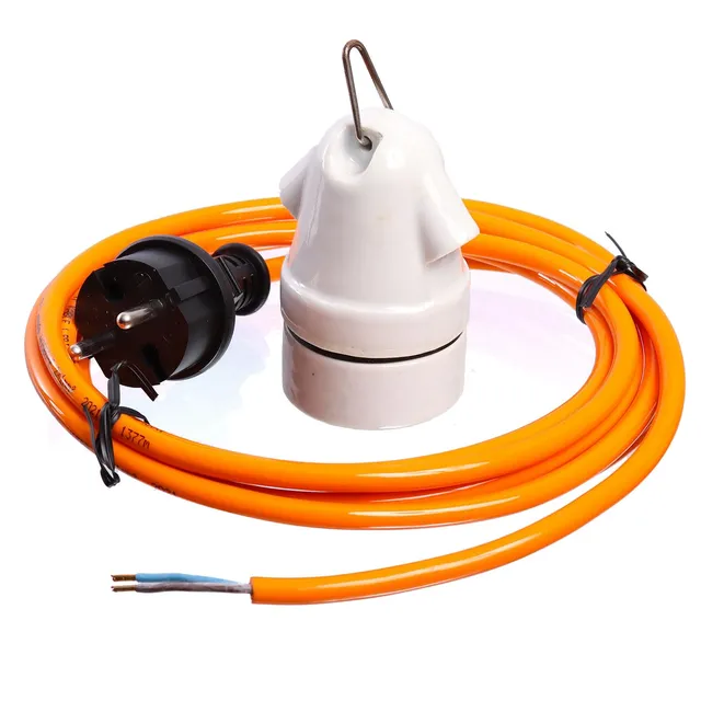 M&S Keramikfassung mit Kabel 3 m Terrarium Fassung