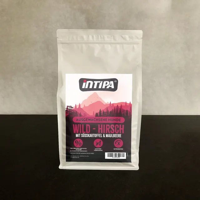 intipa DOG Wild Süßkartoffel Maulbeere Trockenfutter 2 kg