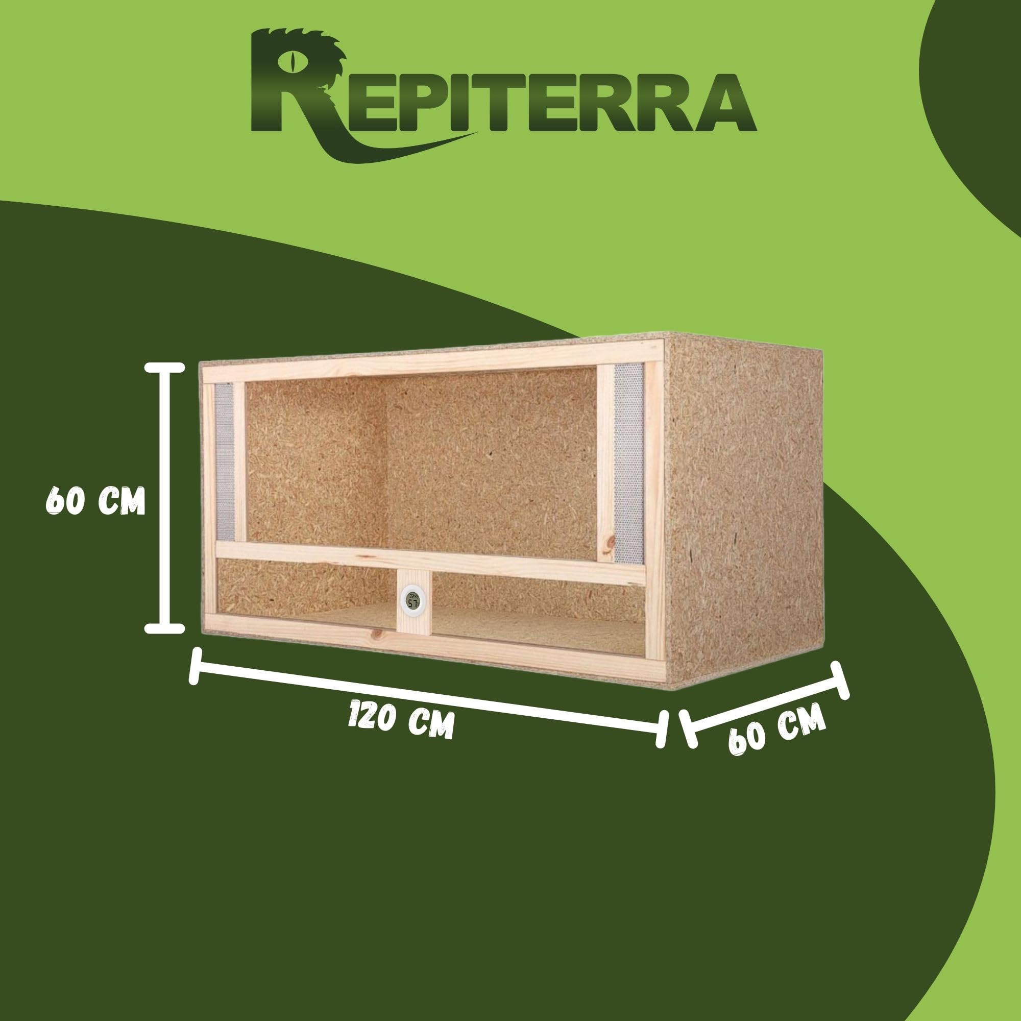 Repiterra Terrarium Frontbelüftung Holzterrarium 120x60x60 natürlich