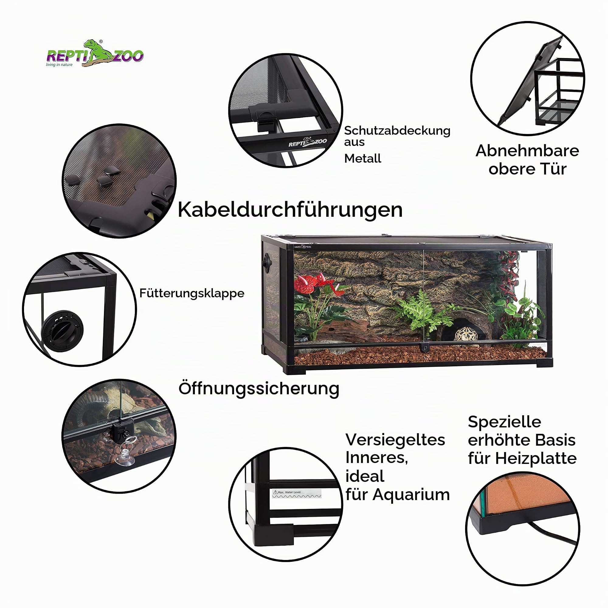M&S Reptilien ReptiZoo RK0119 Glasterrarium 91,5x46x46cm