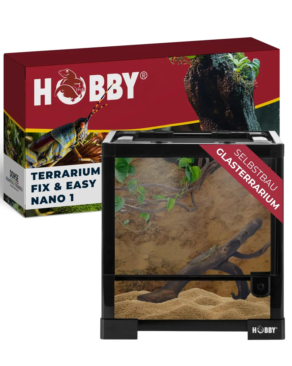 Hobby Fix und Easy Nano 1 Terrarium Schwarz wasserdicht