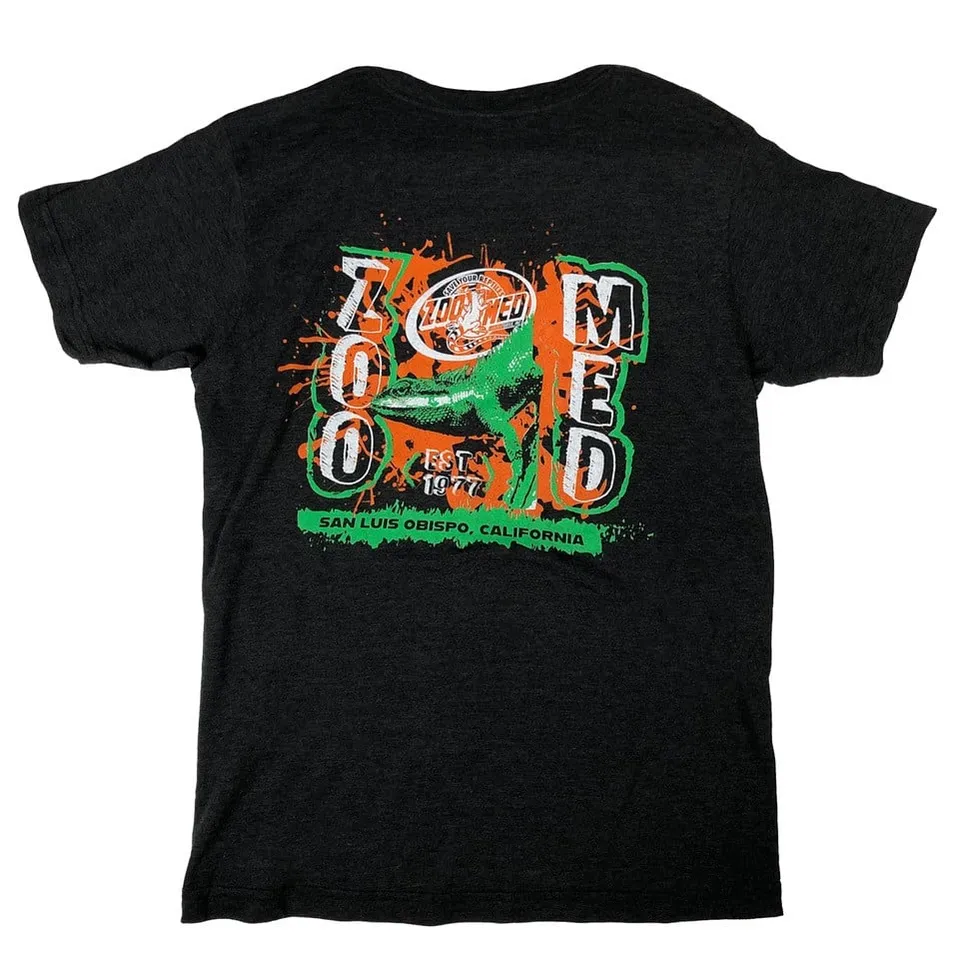 Zoo Med Lizard Logo T-Shirt Herren Schwarz Baumwolle