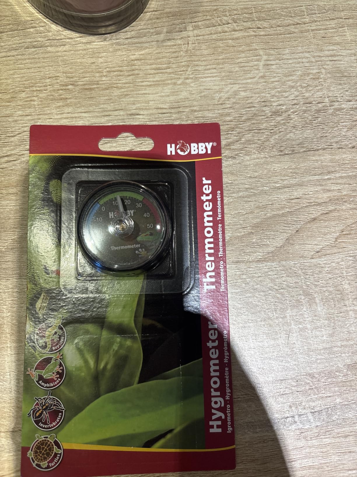 Hobby Hygrometer Thermometer analog selbstklebend Terrarium
