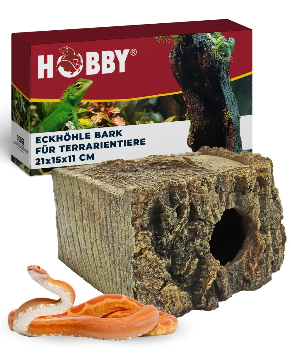Hobby Bark I Eckhöhle Terrarium 21x15x11 cm naturnah