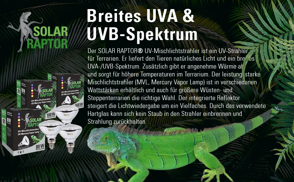 Econlux Solar Raptor UV-Mischlichtstrahler MVL Wärme+UV