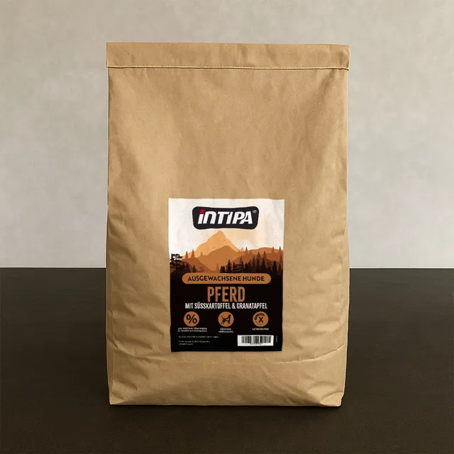 intipa DOG Pferd Süßkartoffel Granatapfel Trockenfutter 12 kg