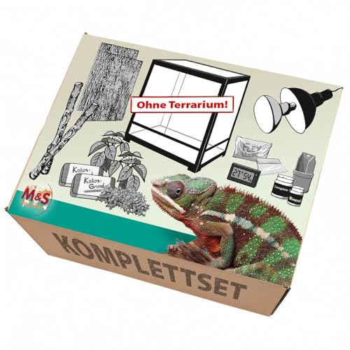 M&S Reptilien Komplettset Chamäleon Terrarium-Set ohne Becken