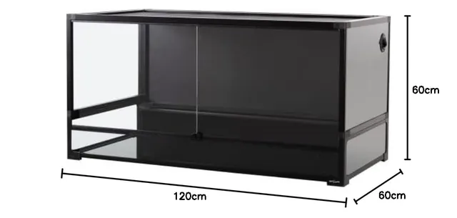 REPTI ZOO Easy-Build NRK0127 Glasterrarium 120x60x60 cm schwarz